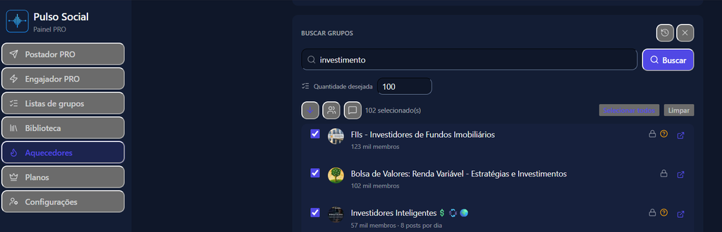 Busca de grupos do Facebook do nicho para vender sem trafego pago